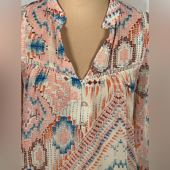 Dolan Anthropologie | Mesilla Peasant Blouse Popover Aztec Southwestern Small - Picture 5 of 8